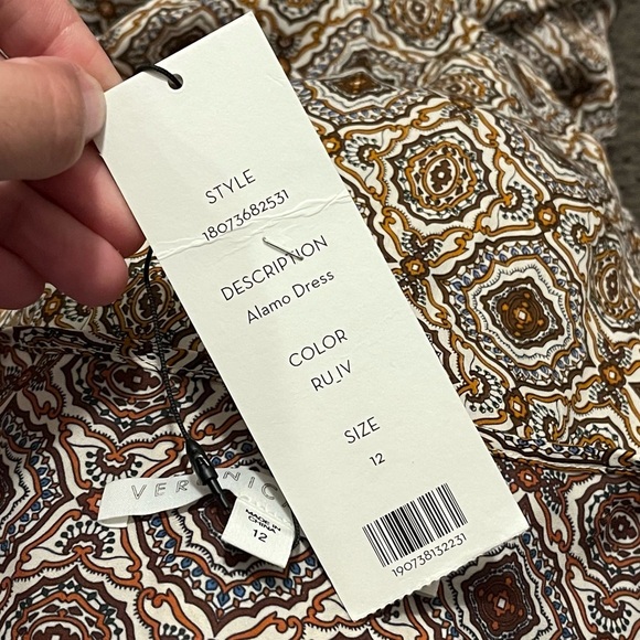 Veronica Beard Alamo Medallion Print Sill Ruffle Mini Dress NWT - Picture 3 of 11